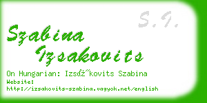 szabina izsakovits business card